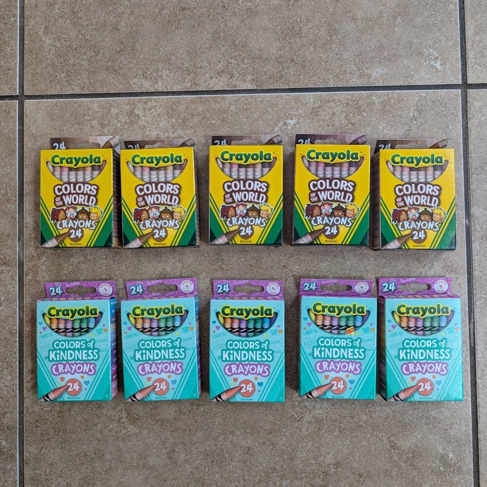 Crayola Colors of The World Skin Tone, Colors of Kindness Non-toxic 204 Crayons